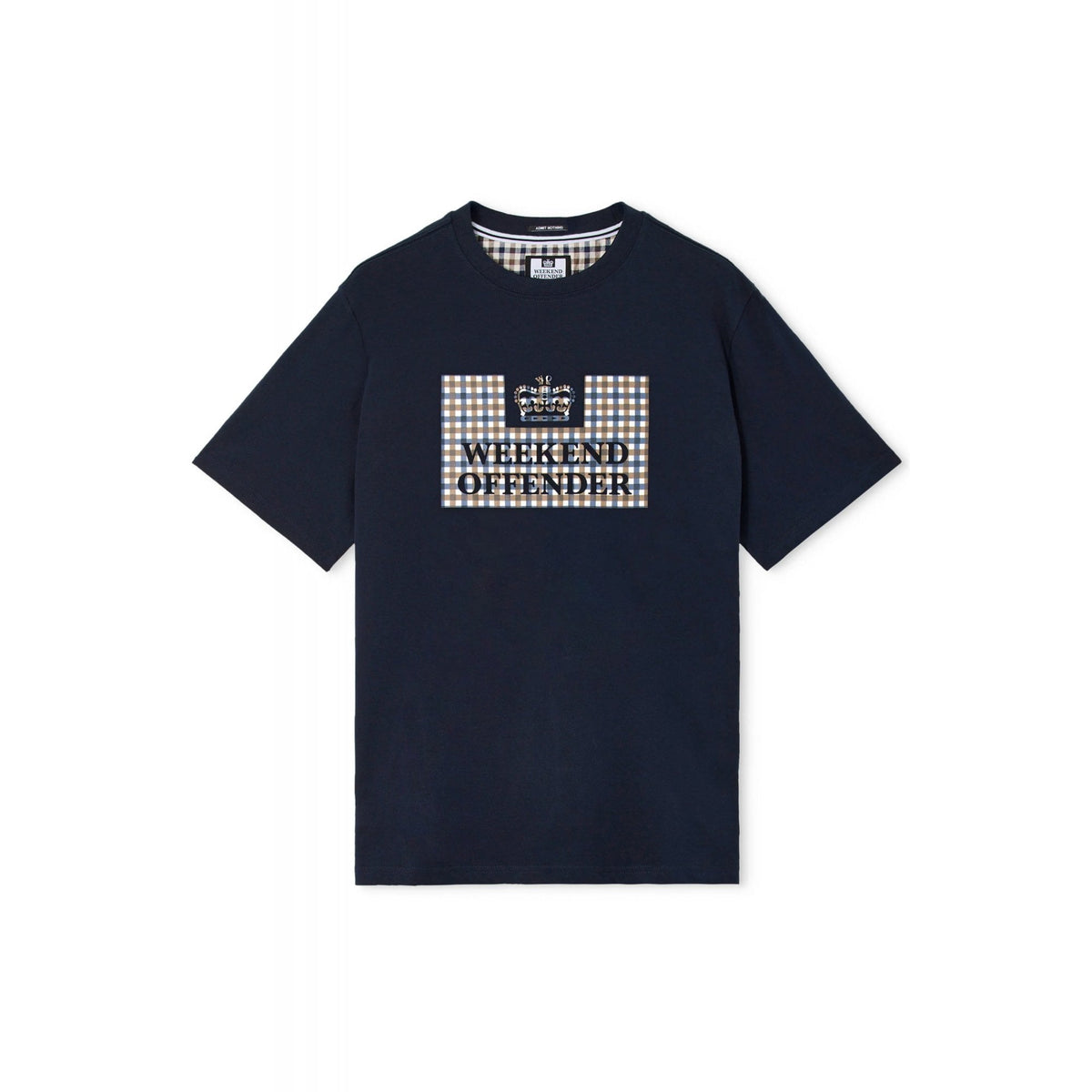 Weekend Offender TS1B15 Shevchenko Logo House Check Print Half Sleeve T-Shirt
