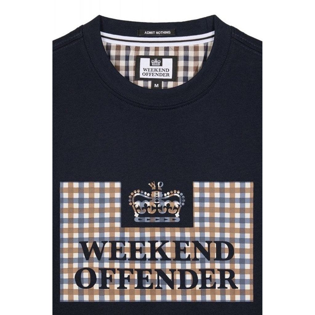 Weekend Offender TS1B15 Shevchenko Logo House Check Print Half Sleeve T-Shirt