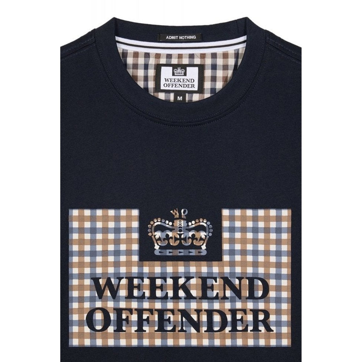 Weekend Offender TS1B15 Shevchenko Logo House Check Print Half Sleeve T-Shirt