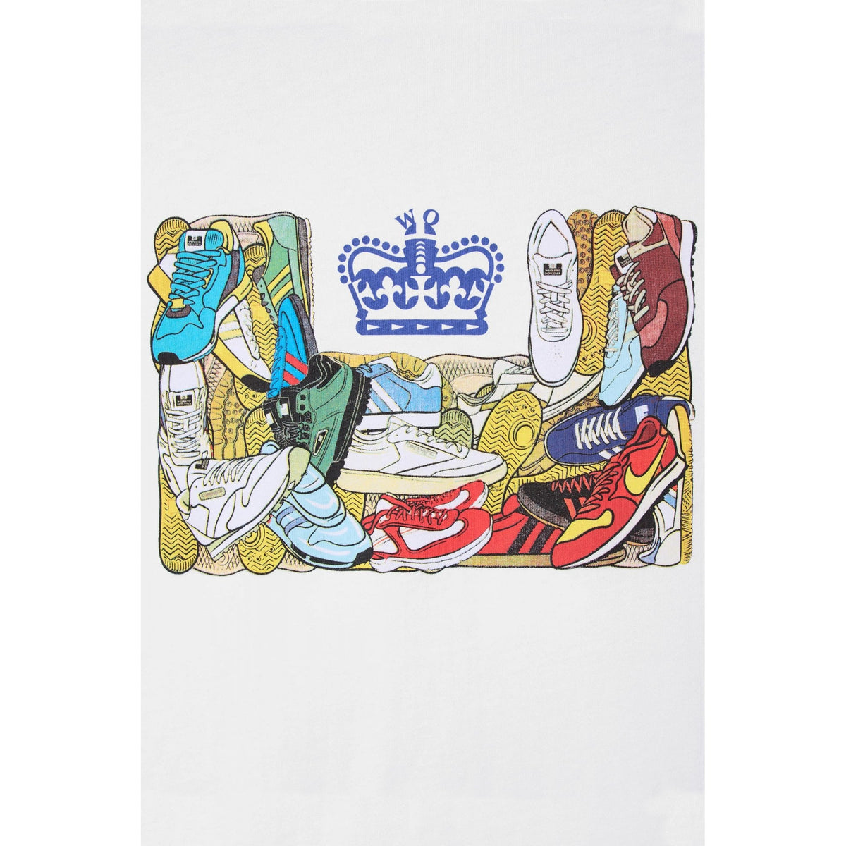 Weekend Offender PT1B06 Darblay Pile-Up of Classic Trainers Graphic Print T-Shirt