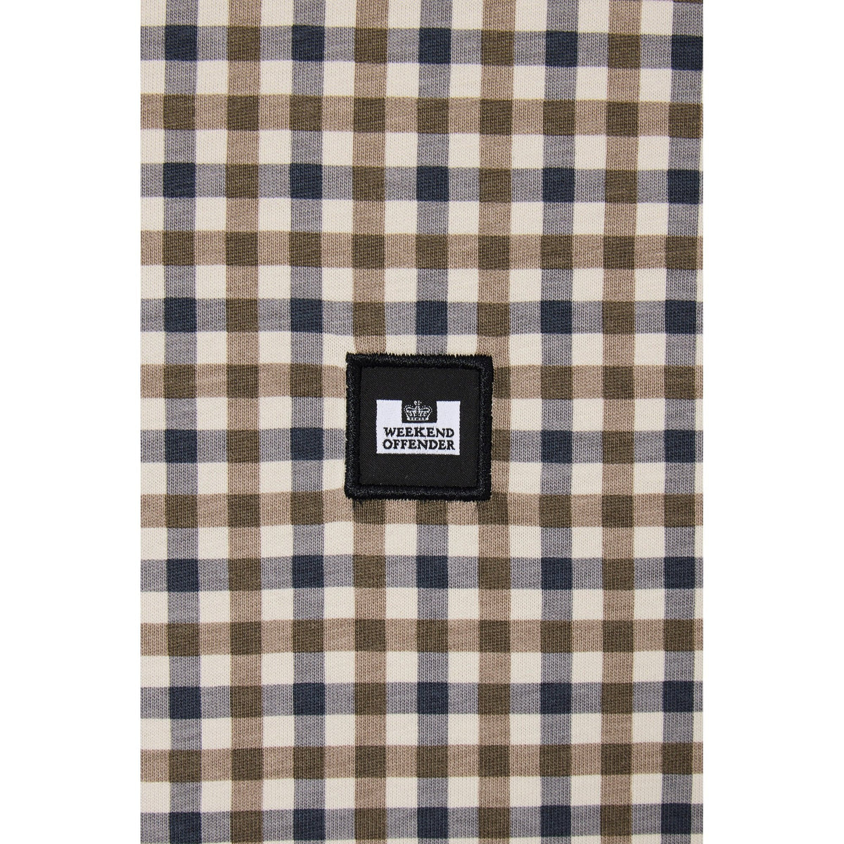 Weekend Offender TS1B09 Trimmer Ringer Crew All-Over Mid-House Check Half Sleeve T-Shirt