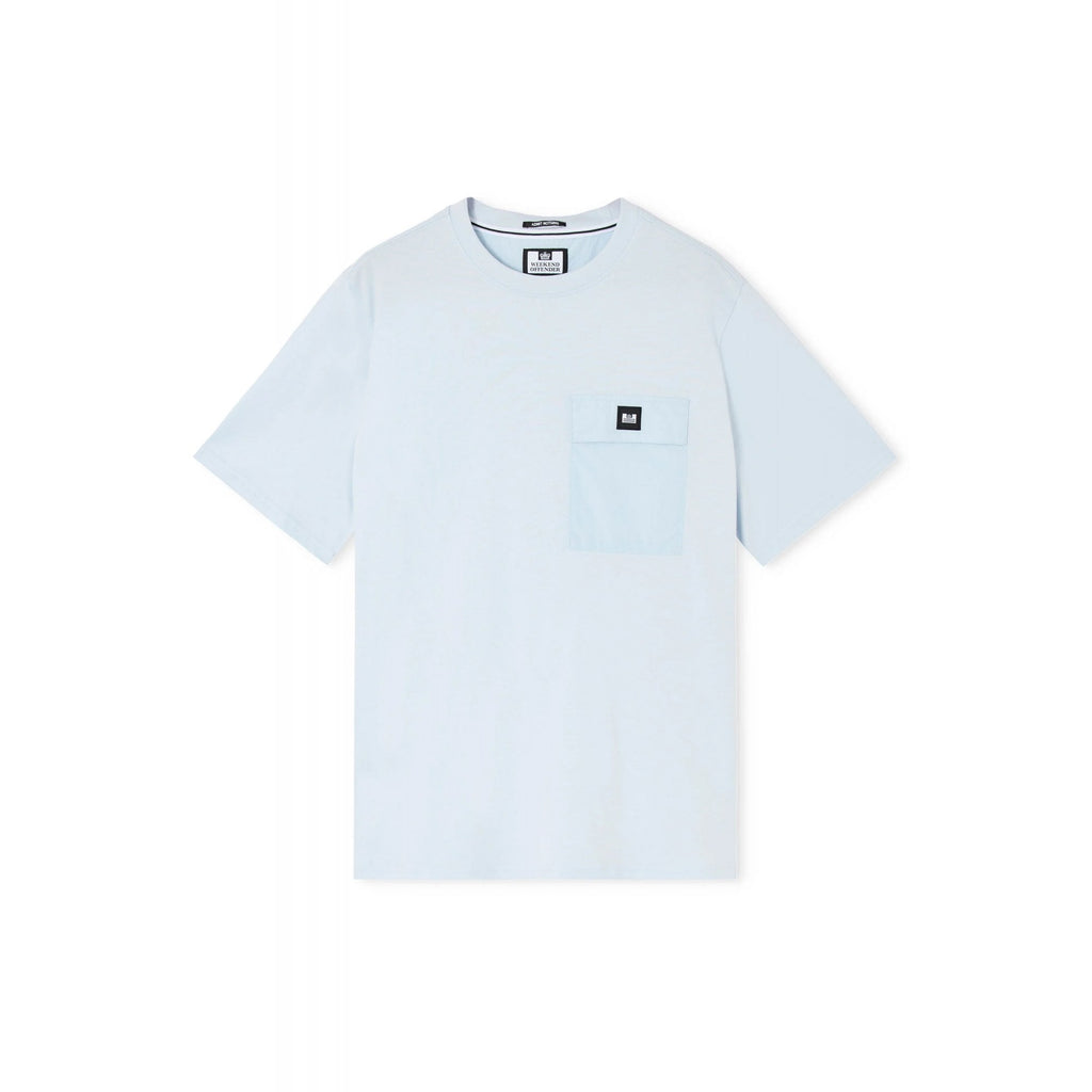 Weekend Offender TS1B17 Stiniva Contrast Parachute Nylon Pocket T-Shirt - Sky Blue