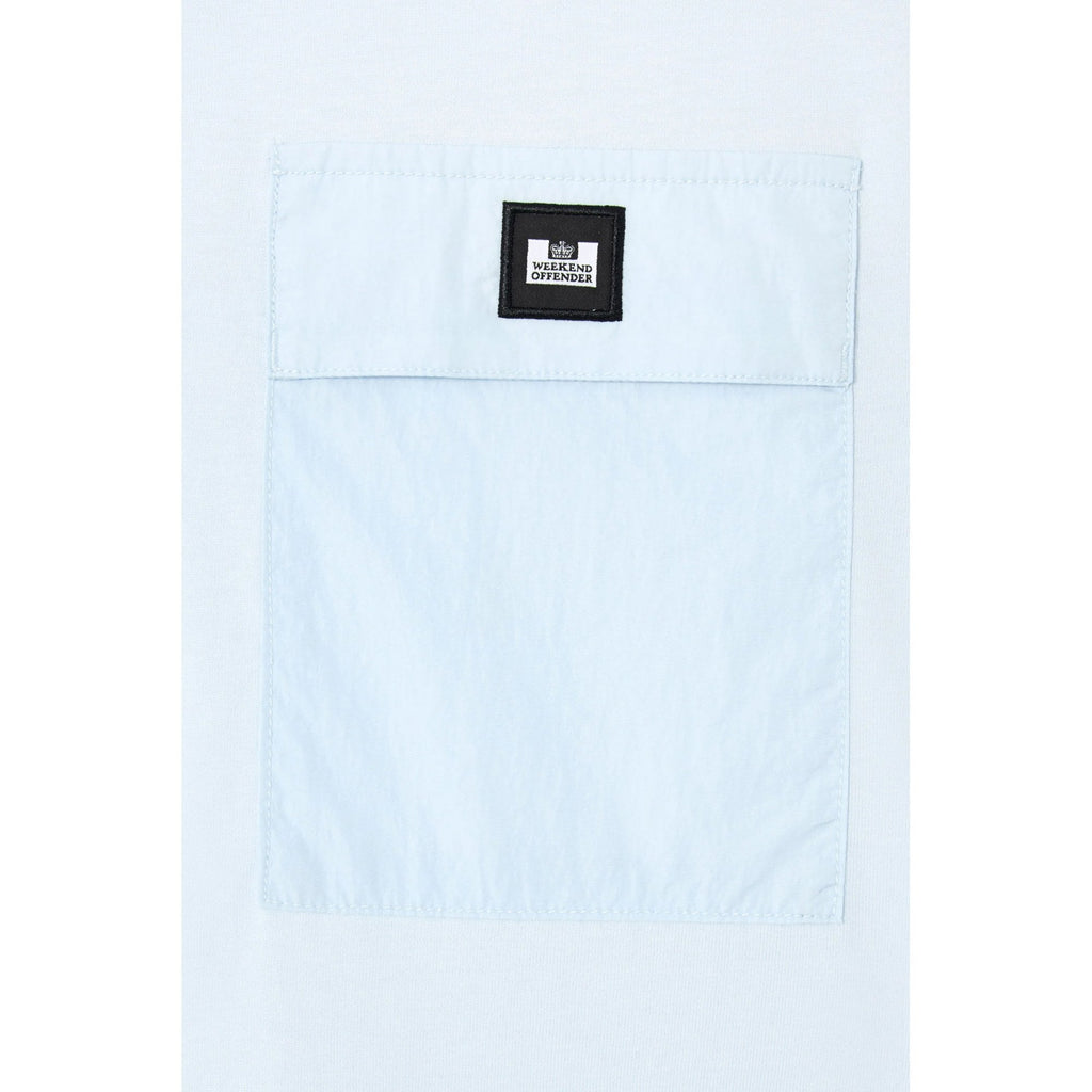 Weekend Offender TS1B17 Stiniva Contrast Parachute Nylon Pocket T-Shirt - Sky Blue