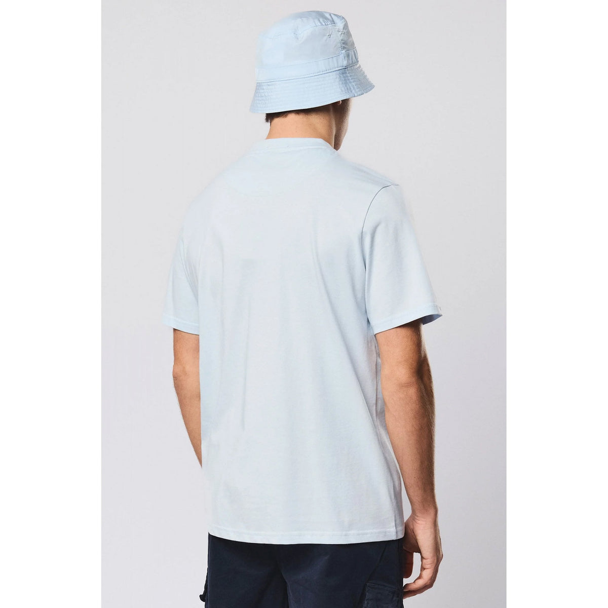Weekend Offender TS1B17 Stiniva Contrast Parachute Nylon Pocket T-Shirt - Sky Blue