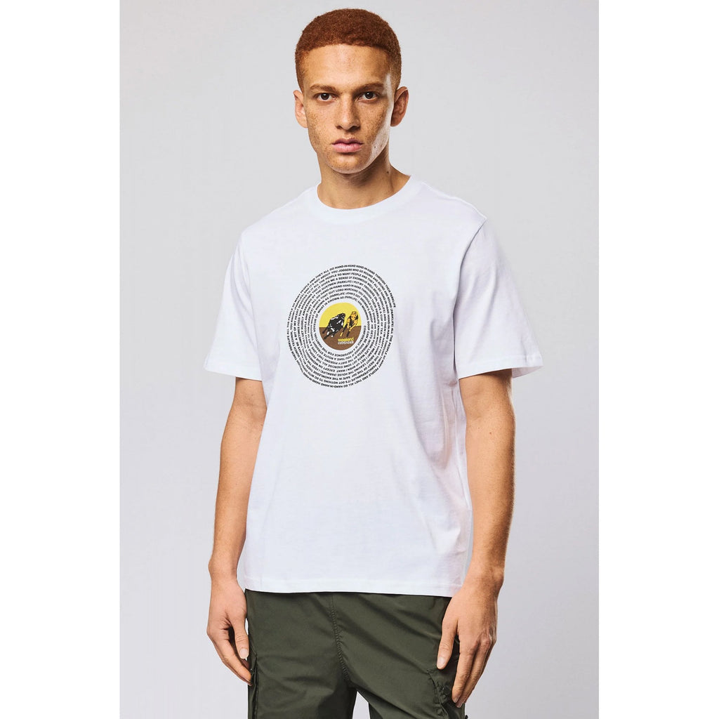 Weekend Offender PT1B30 Wansdown Spiral Lyrics Vinyl Record Graphic T-Shirt - White