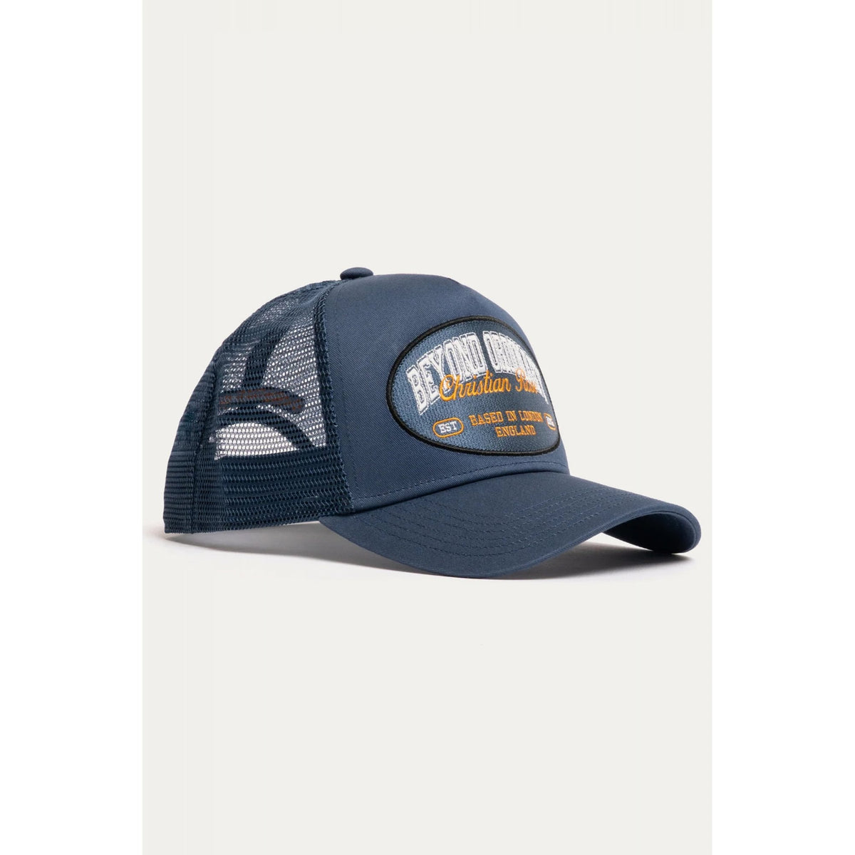 Christian Rose | CR046 Beyond Ordinary Oval Emblem Trucker Mesh Baseball Cap