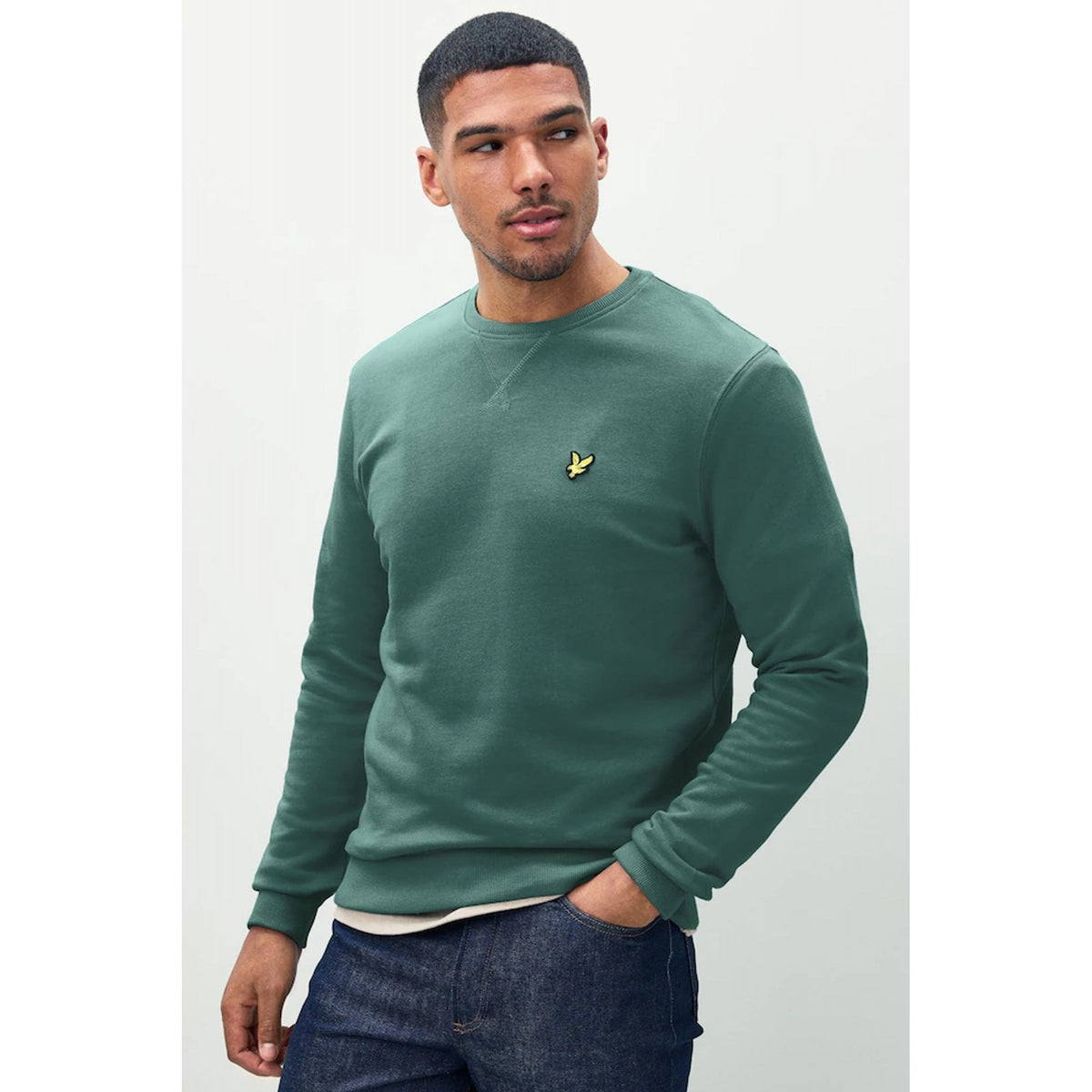 Lyle & Scott | ML424VOGT Vintage Crew Neck Sweat Top - Everglade Green