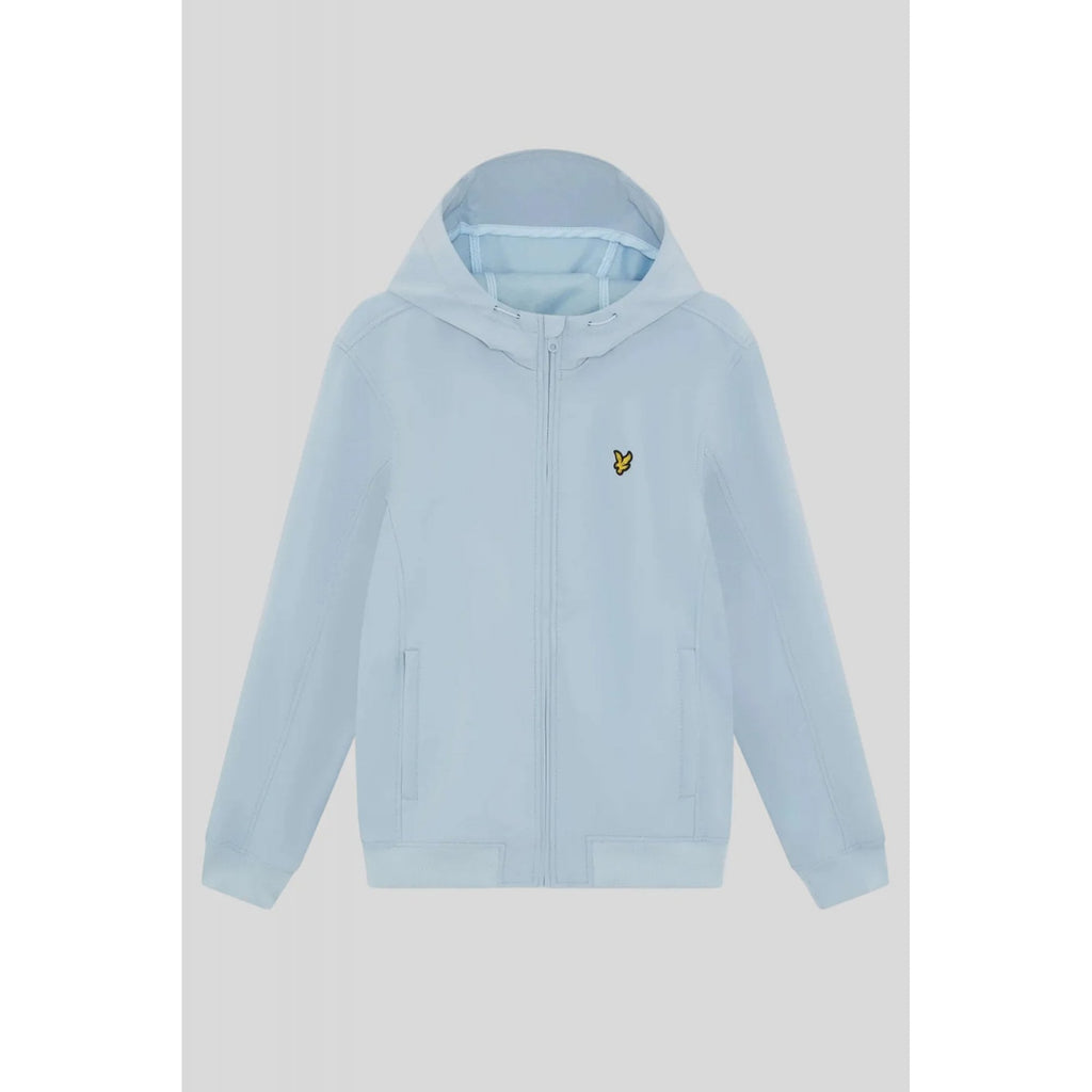 Lyle & Scott | JK2200V Mesh-Back Softshell Zip Through Hooded Lightweight Jacket - Opal Blue
