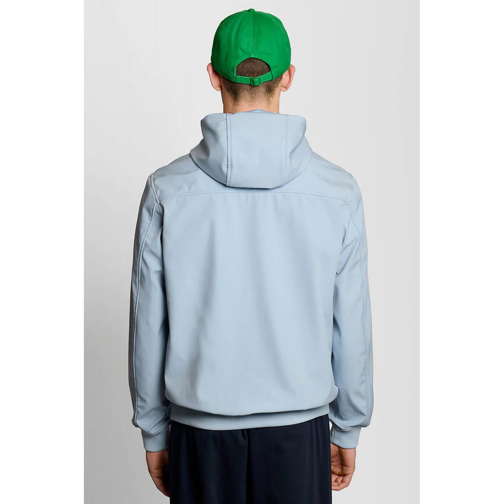 Lyle & Scott | JK2200V Mesh-Back Softshell Zip Through Hooded Lightweight Jacket - Opal Blue