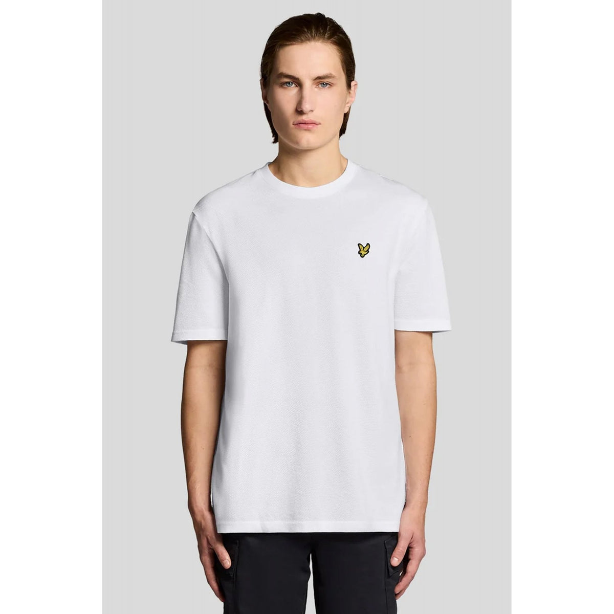 Lyle & Scott | TS2406V Jacquard Popcorn Texture Relaxed Fit Crew Neck T-Shirt
