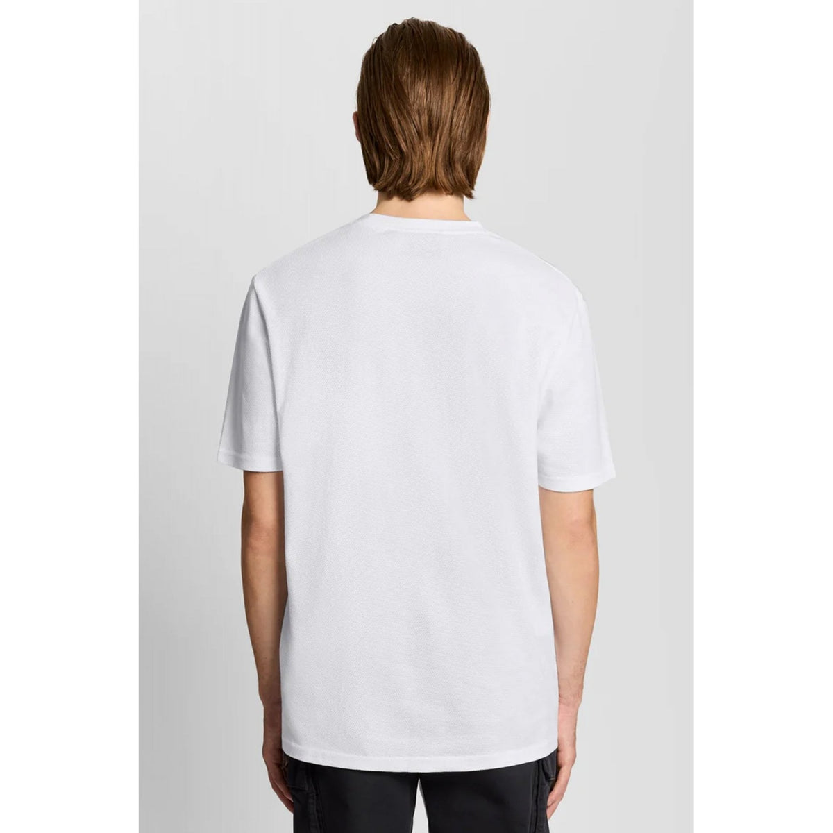 Lyle & Scott | TS2406V Jacquard Popcorn Texture Relaxed Fit Crew Neck T-Shirt