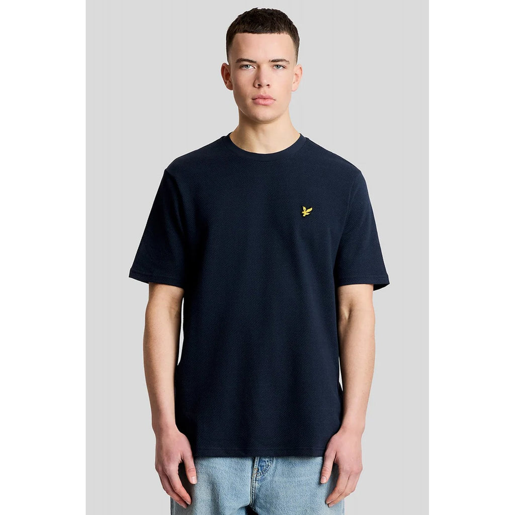 Lyle & Scott | TS2406V Jacquard Popcorn Texture Relaxed Fit Crew Neck T-Shirt