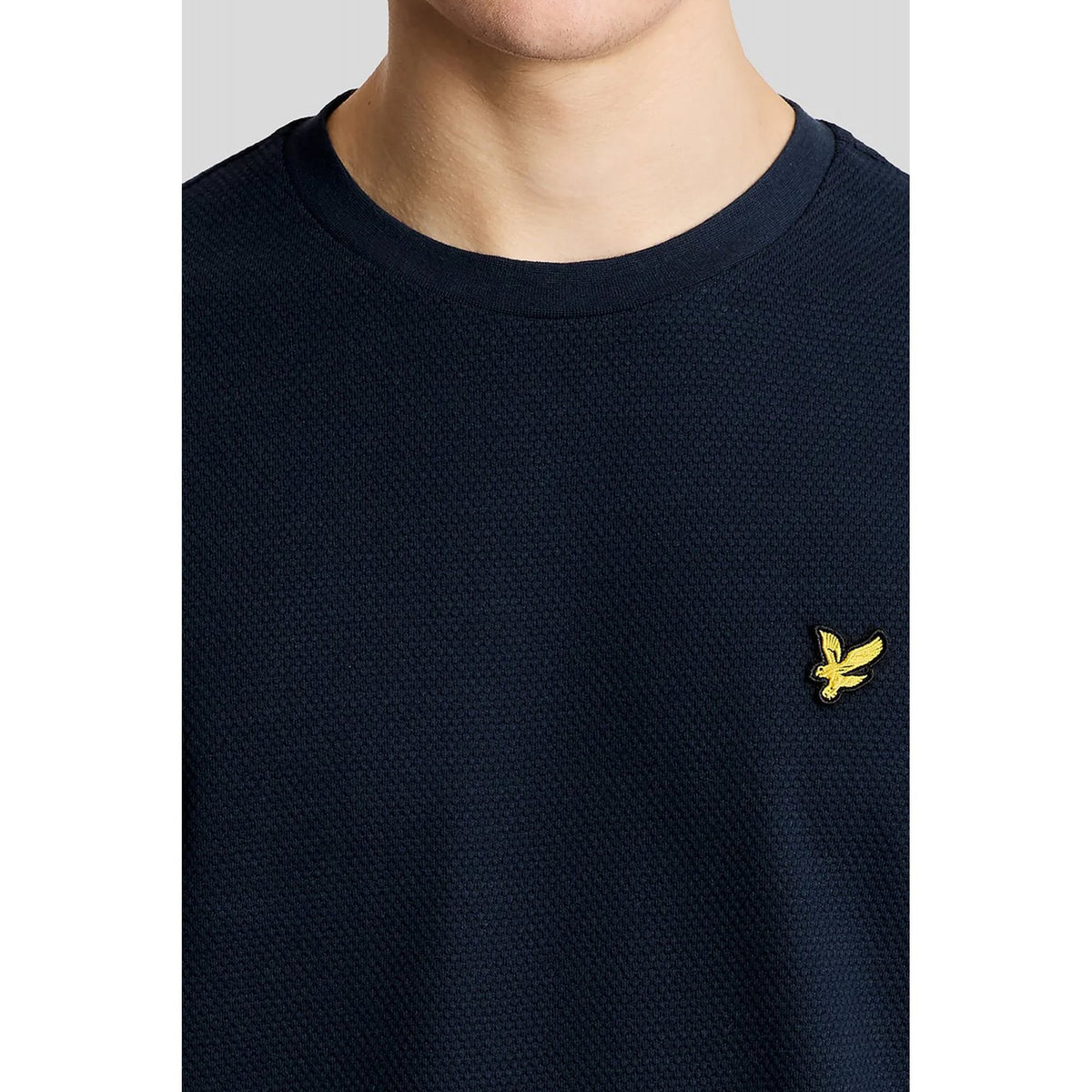 Lyle & Scott | TS2406V Jacquard Popcorn Texture Relaxed Fit Crew Neck T-Shirt