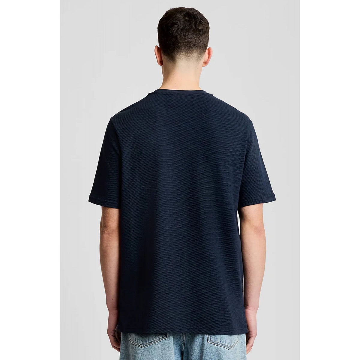 Lyle & Scott | TS2406V Jacquard Popcorn Texture Relaxed Fit Crew Neck T-Shirt