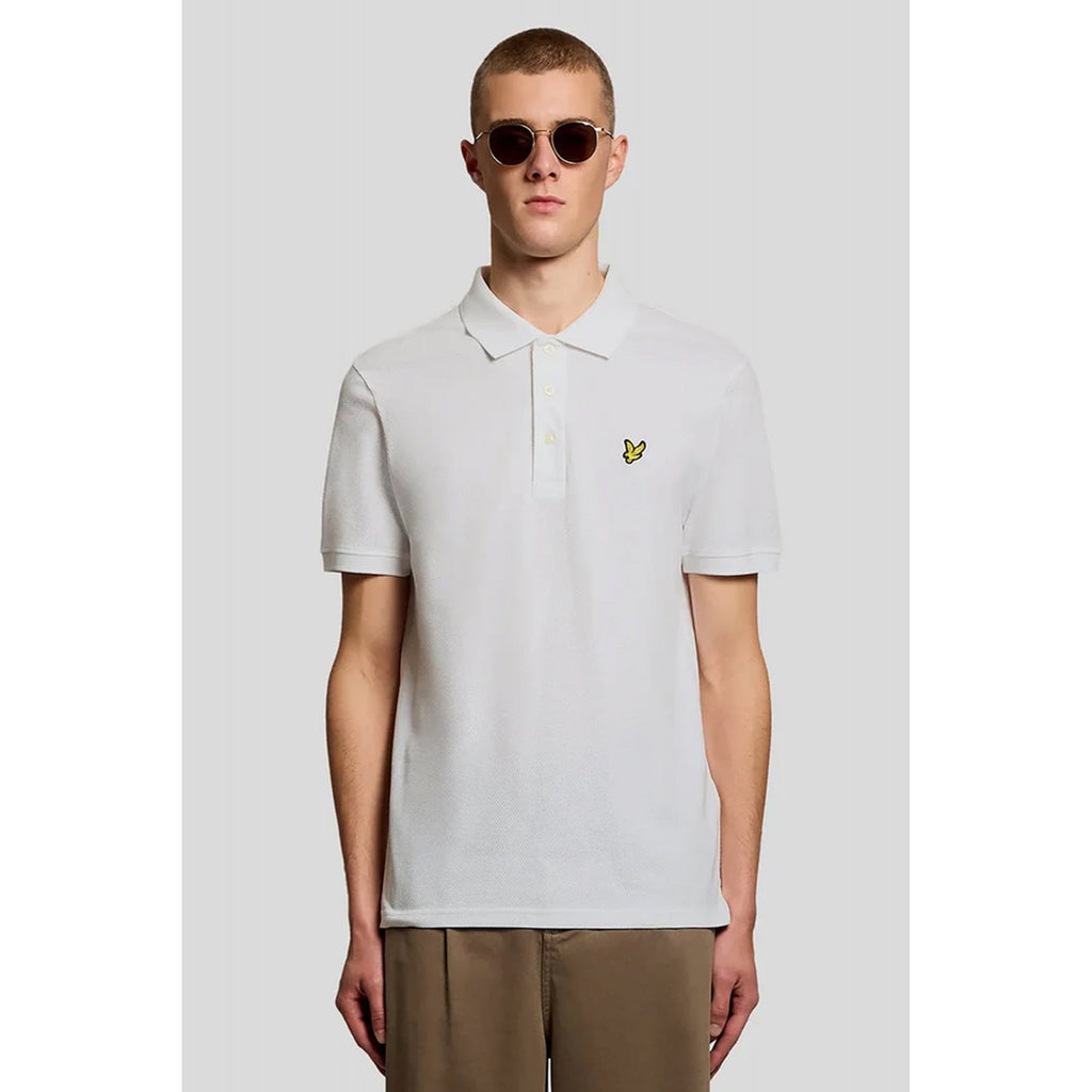 Lyle & Scott | SP2400V Jacquard Popcorn Texture Relaxed Fit Polo T-Shirt