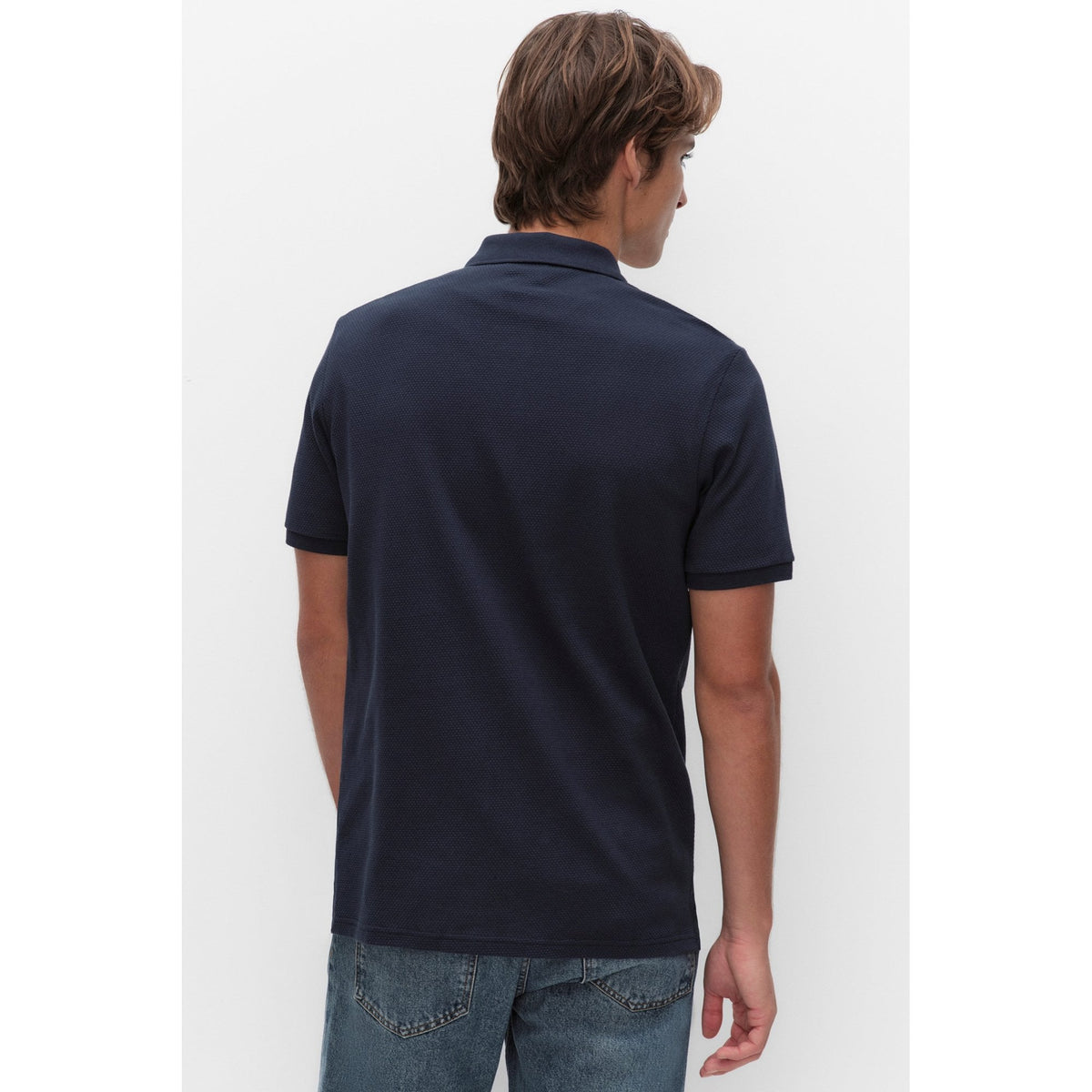 Lyle & Scott | SP2400V Jacquard Popcorn Texture Relaxed Fit Polo T-Shirt