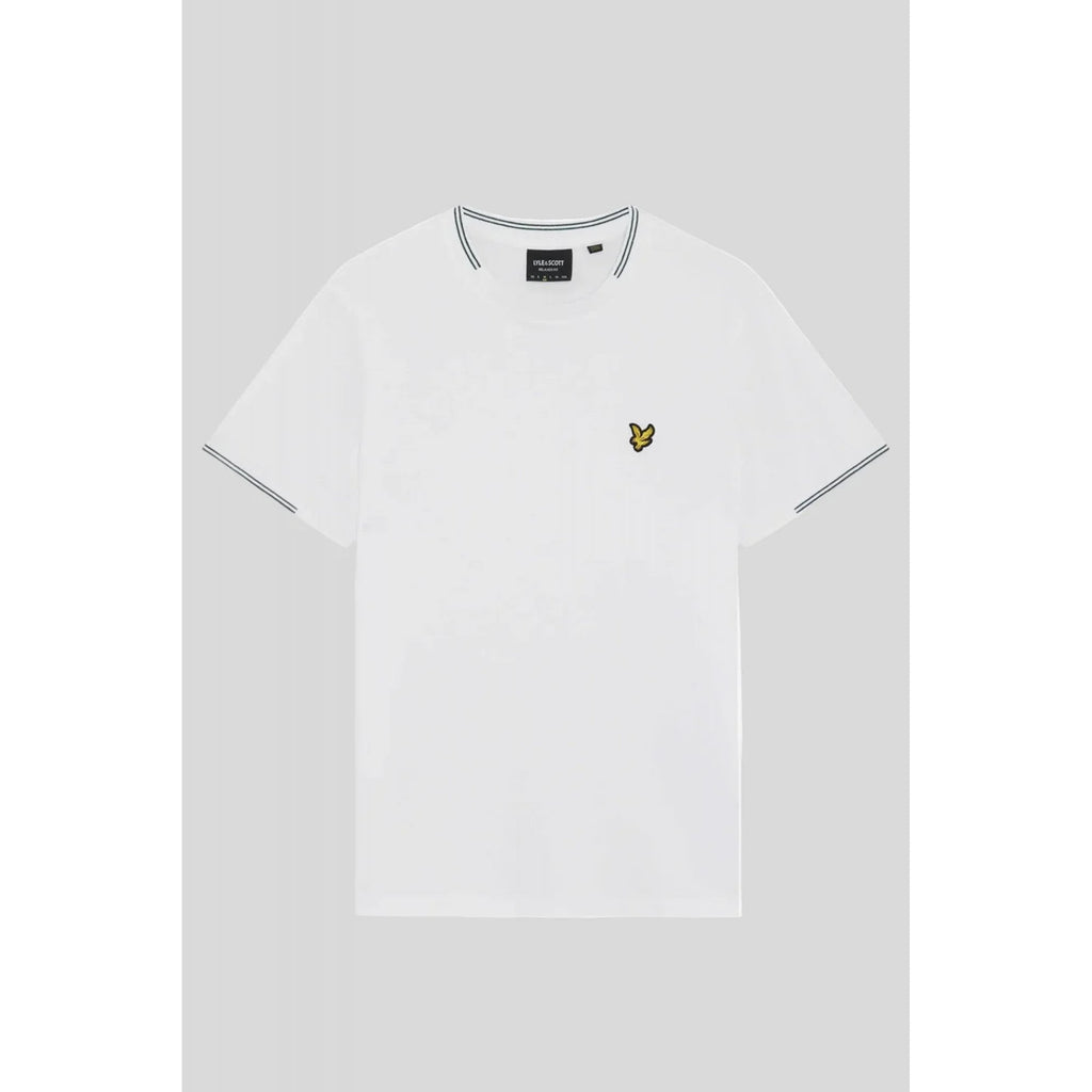 Lyle & Scott TS2405V Contrast Tipped Superfine Cotton T-Shirt - White