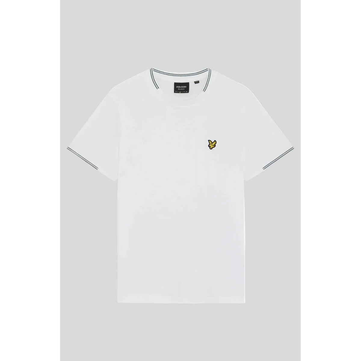 Lyle & Scott TS2405V Contrast Tipped Superfine Cotton T-Shirt - White
