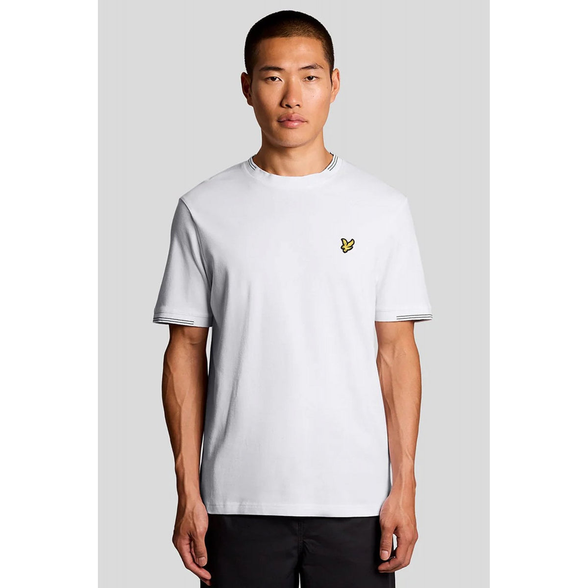Lyle & Scott TS2405V Contrast Tipped Superfine Cotton T-Shirt - White