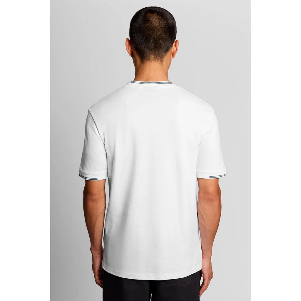 Lyle & Scott TS2405V Contrast Tipped Superfine Cotton T-Shirt - White