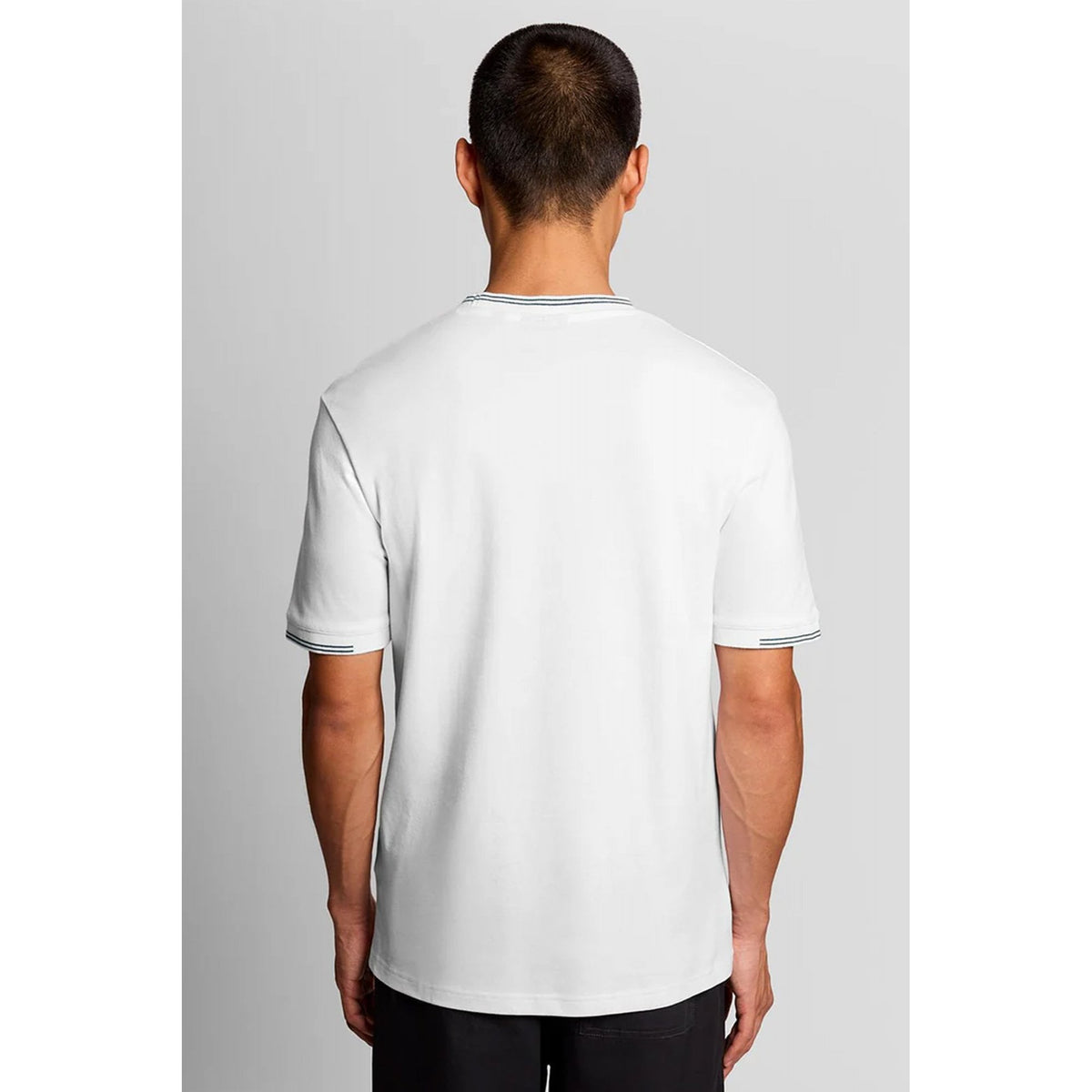 Lyle & Scott TS2405V Contrast Tipped Superfine Cotton T-Shirt - White