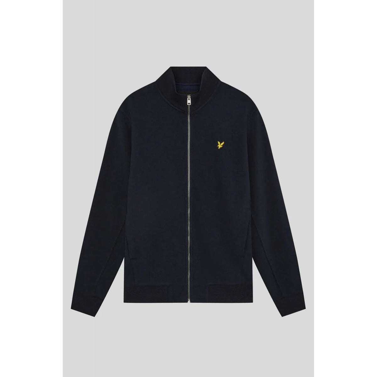 Lyle & Scott | ML2416V Smooth Textured Pique Full Zip Funnel Neck Track Top - Navy