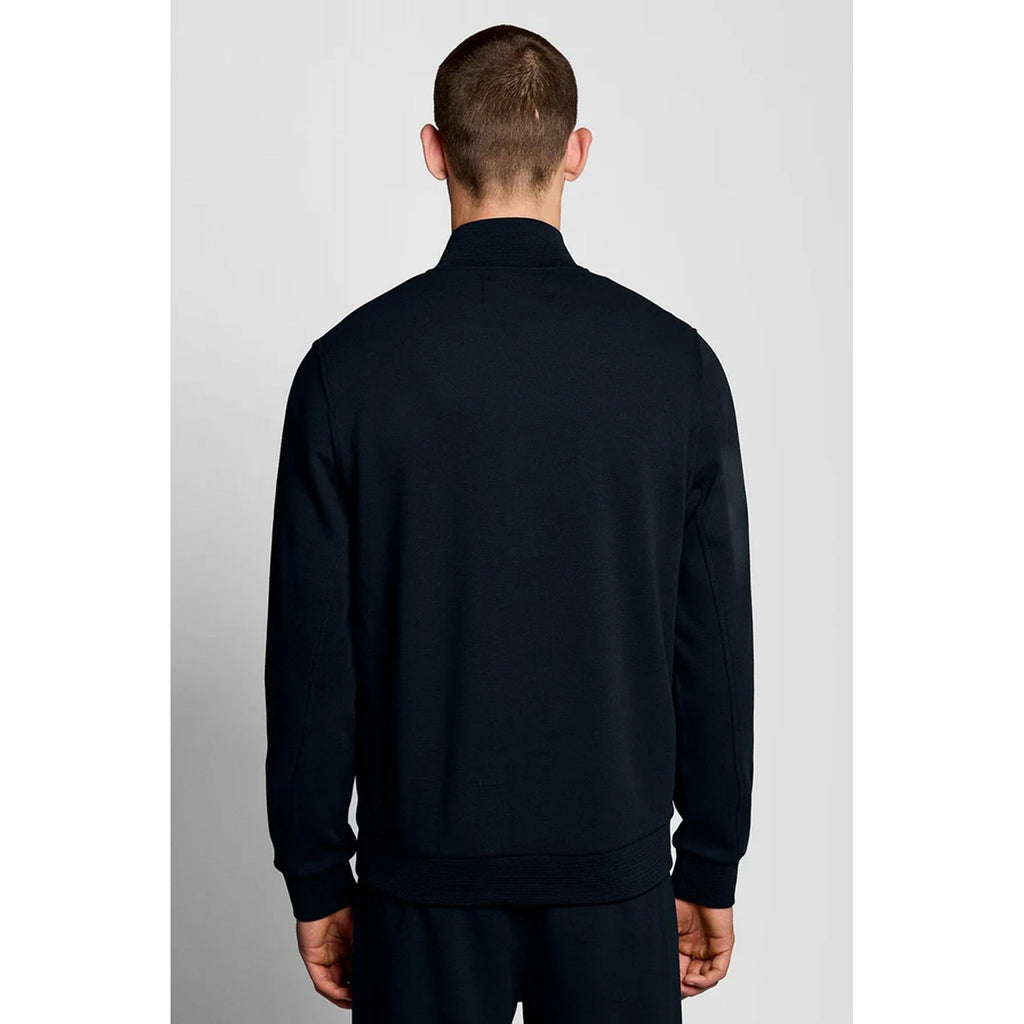 Lyle & Scott | ML2416V Smooth Textured Pique Full Zip Funnel Neck Track Top - Navy