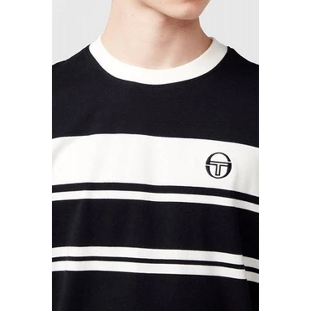Sergio Tacchini | Dallarindo 2213 Retro Contrast Stripe Ringer Half Sleeve T-Shirt