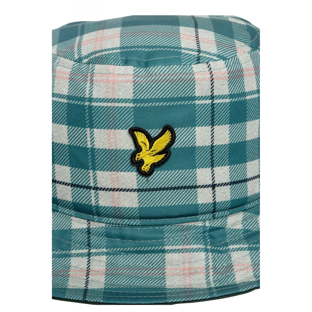 Lyle & Scott | HE2406A Tartan Contrast Check Cotton Twill Bucket Hat - Everglade