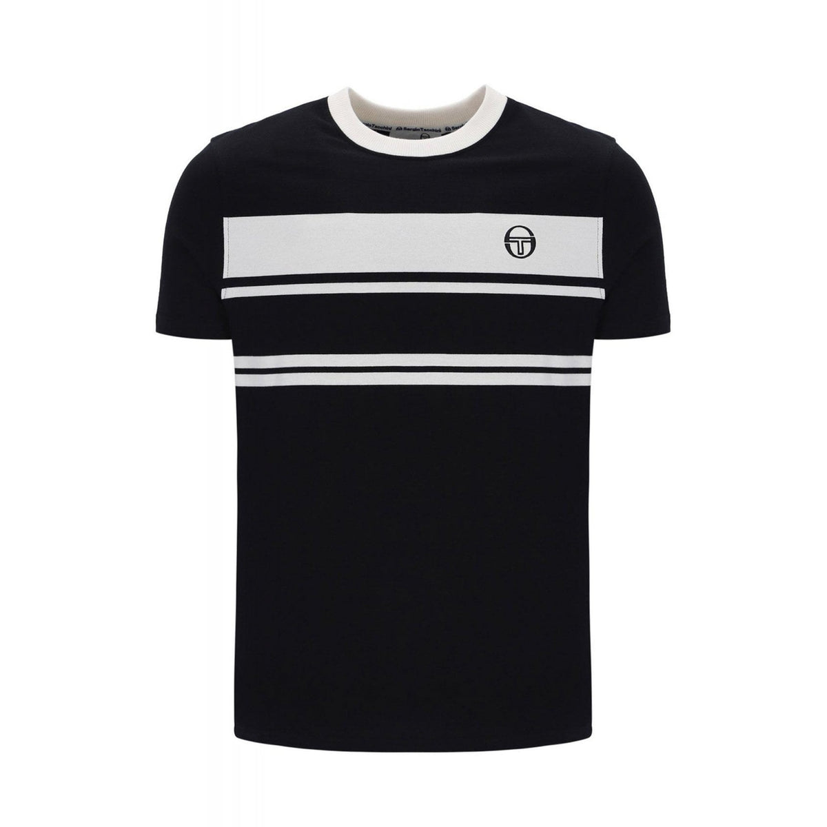 Sergio Tacchini | Dallarindo 2213 Retro Contrast Stripe Ringer Half Sleeve T-Shirt