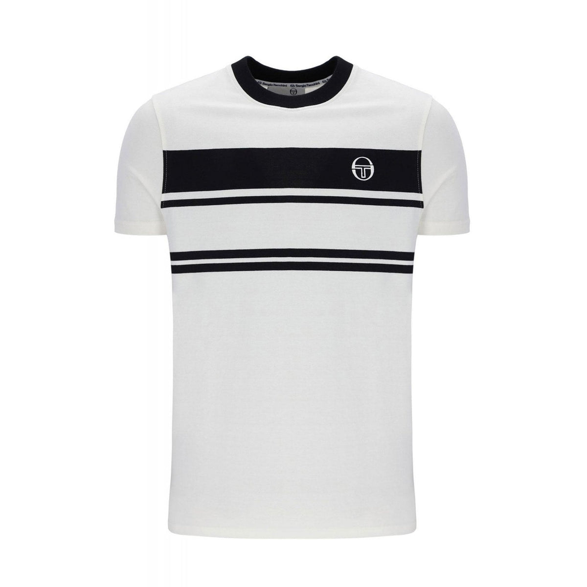 Sergio Tacchini | Dallarindo 2213 Retro Contrast Stripe Ringer Half Sleeve T-Shirt
