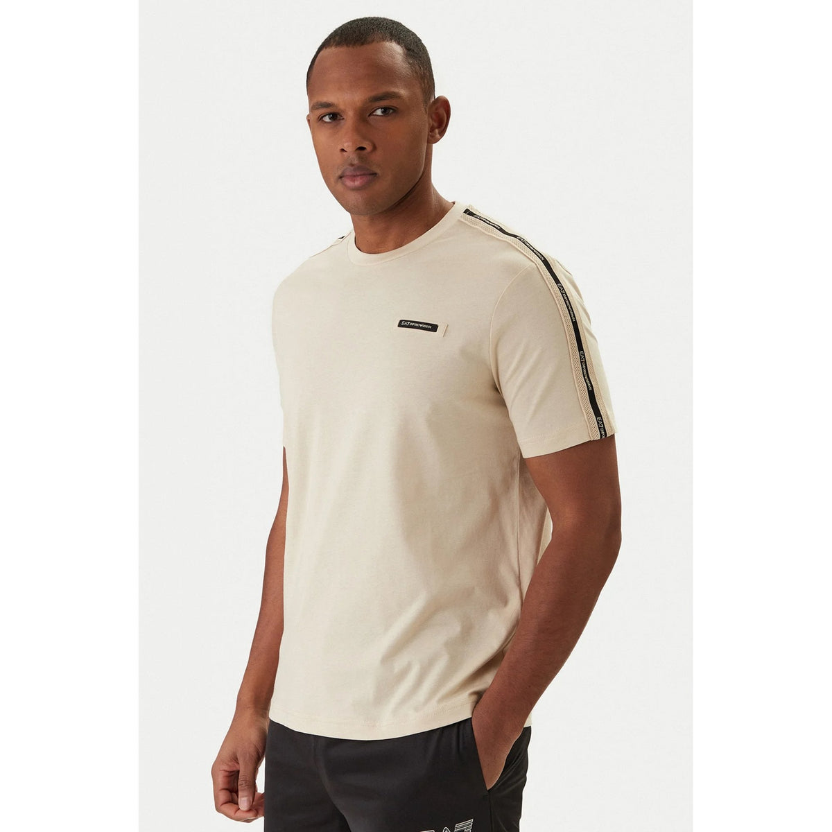 EA7 | Emporio Armani 7M001476 AF10375 Logo Tape Detail Half Sleeve T-Shirt