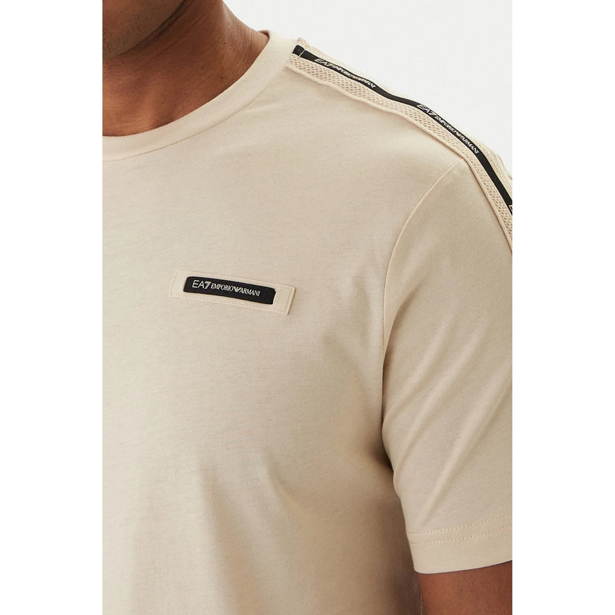 EA7 | Emporio Armani 7M001476 AF10375 Logo Tape Detail Half Sleeve T-Shirt