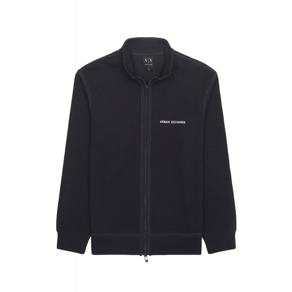 Armani Exchange | AX XM002327 AF21870 Felpa Waffle Textured Full Zip Track Top - Dark Navy