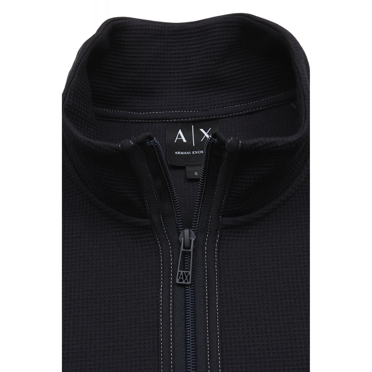 Armani Exchange | AX XM002327 AF21870 Felpa Waffle Textured Full Zip Track Top - Dark Navy
