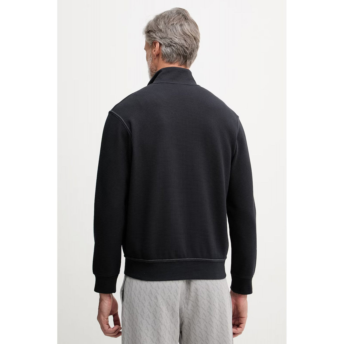 Armani Exchange | AX XM002327 AF21870 Felpa Waffle Textured Full Zip Track Top - Dark Navy