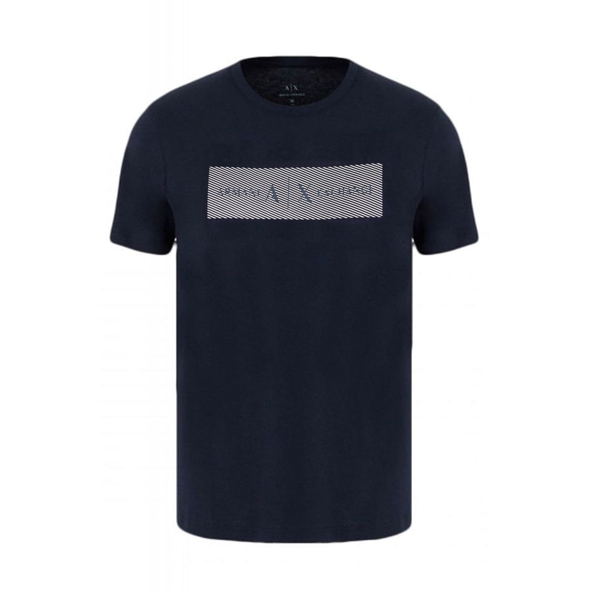 Armani Exchange | AX XM002472 AF10356 Minimalist Stripe Logo Design Half Sleeve T-Shirt