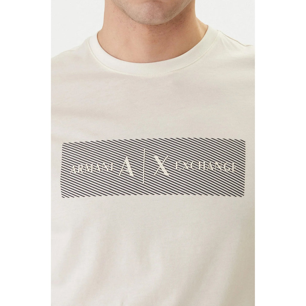 Armani Exchange | AX XM002472 AF10356 Minimalist Stripe Logo Design Half Sleeve T-Shirt