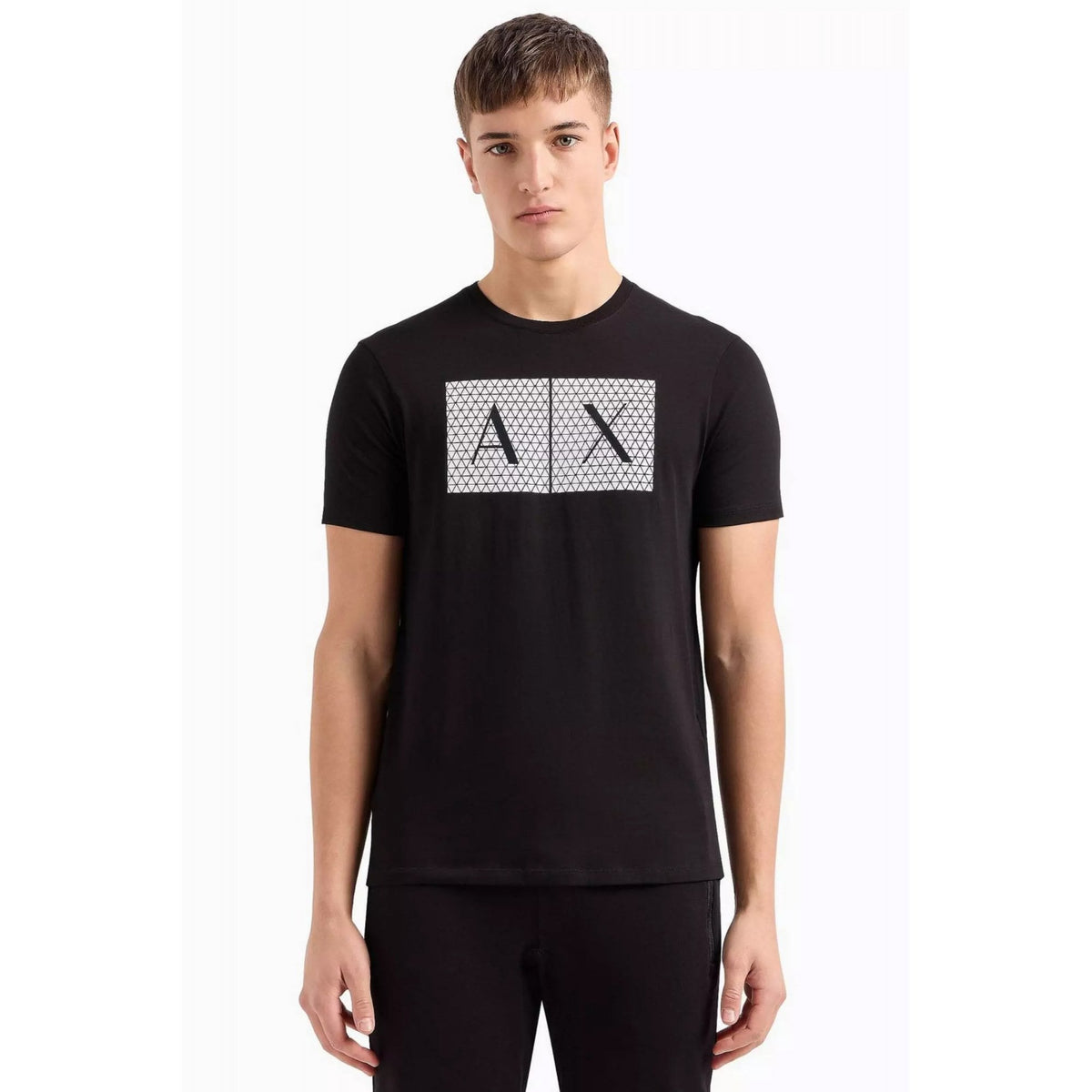 Armani Exchange | AX 8NZTCK Mesh Style Logo Design Half Sleeve T-Shirt