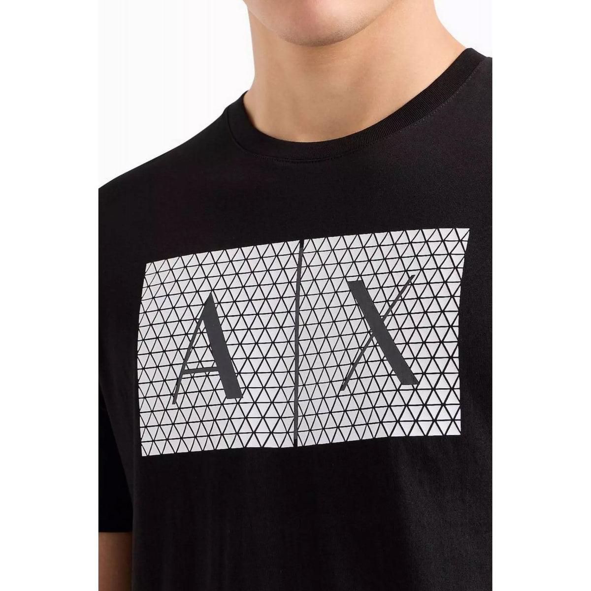 Armani Exchange | AX 8NZTCK Mesh Style Logo Design Half Sleeve T-Shirt