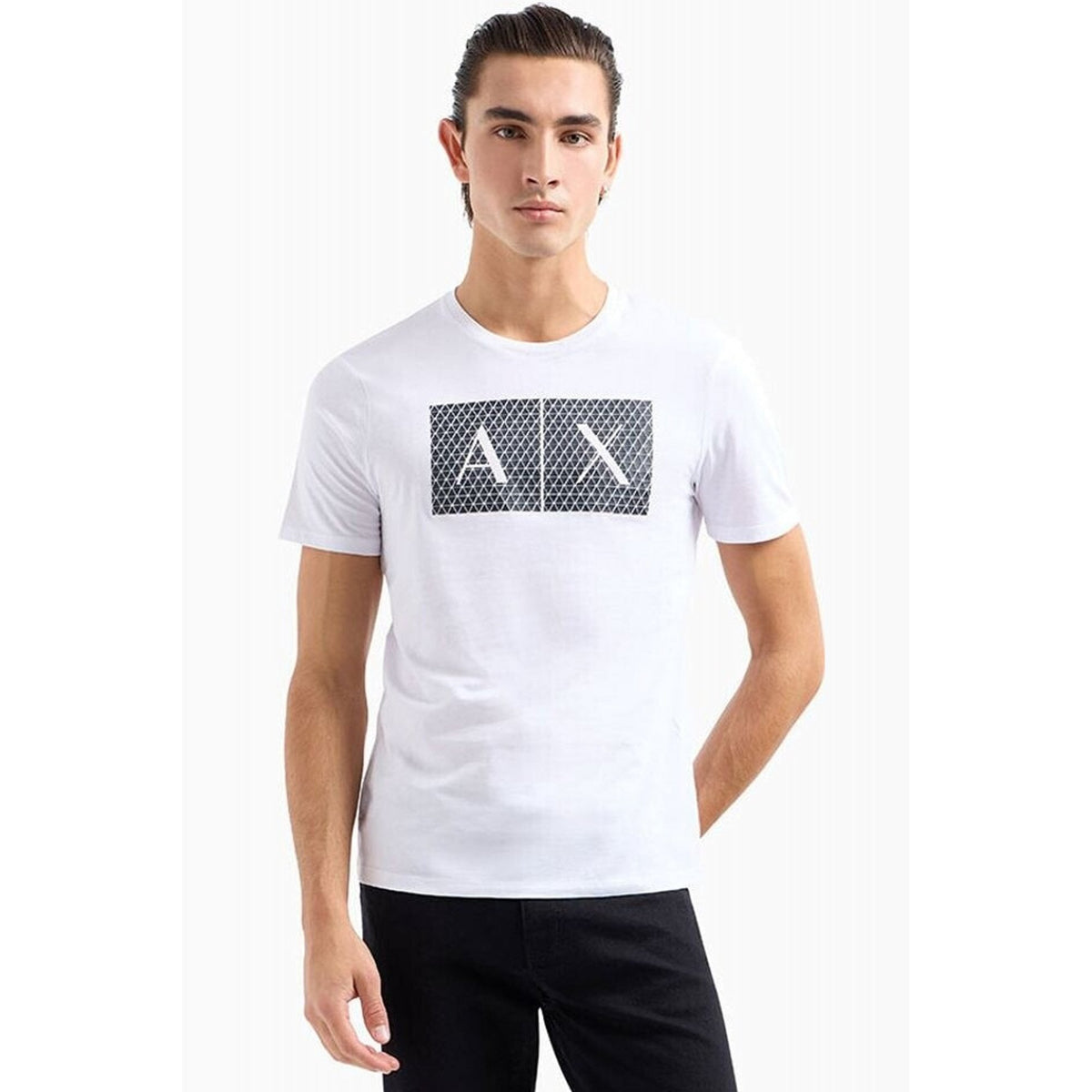 Armani Exchange | AX 8NZTCK Mesh Style Logo Design Half Sleeve T-Shirt