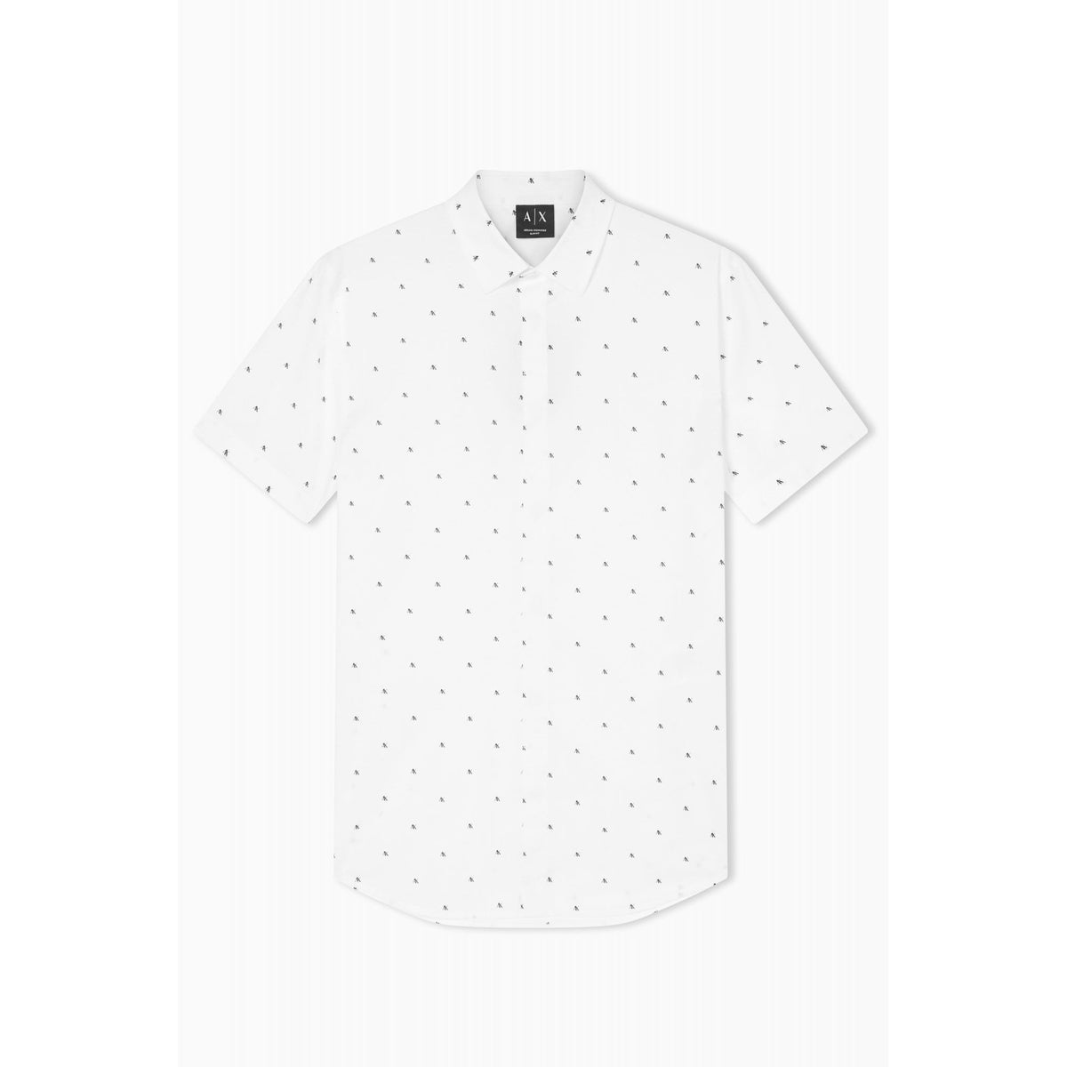 Armani Exchange | AX XM000624 AF13184 Repeat AX Pattern Logo Design Half Sleeve Shirt