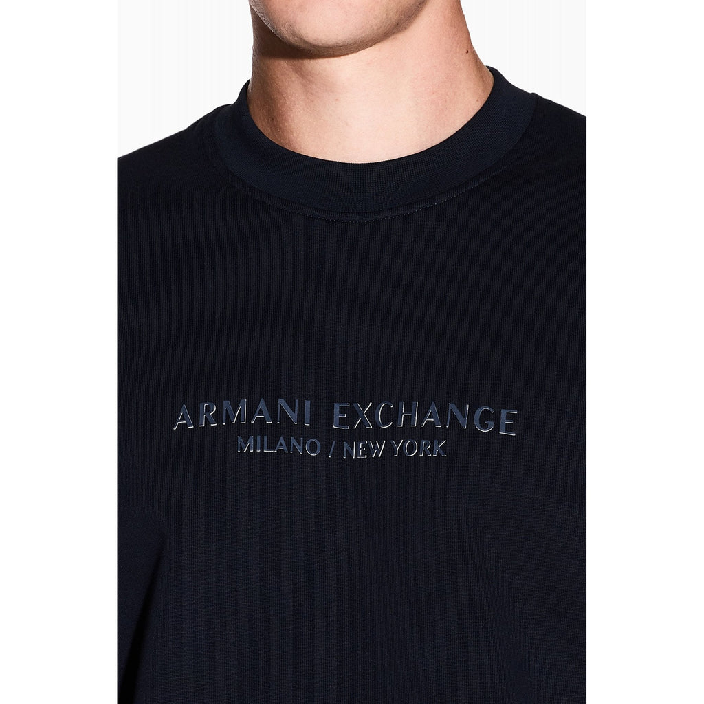 Armani Exchange | AX XM001284 AF20934 Injection Mould Logo Design Sweat Top - Dark Navy