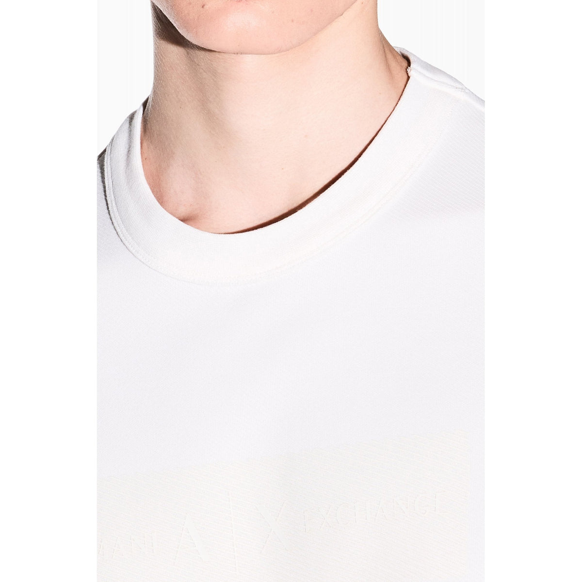 Armani Exchange | AX XM002470 AF21869 Textured Minimalist Stripe Logo Design Oversize T-Shirt