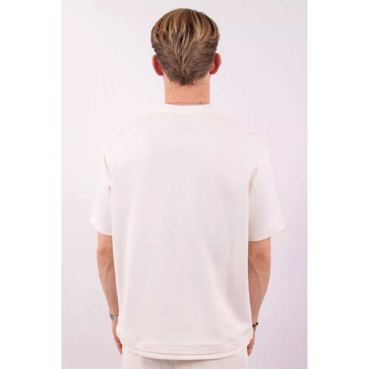 Armani Exchange | AX XM002470 AF21869 Textured Minimalist Stripe Logo Design Oversize T-Shirt