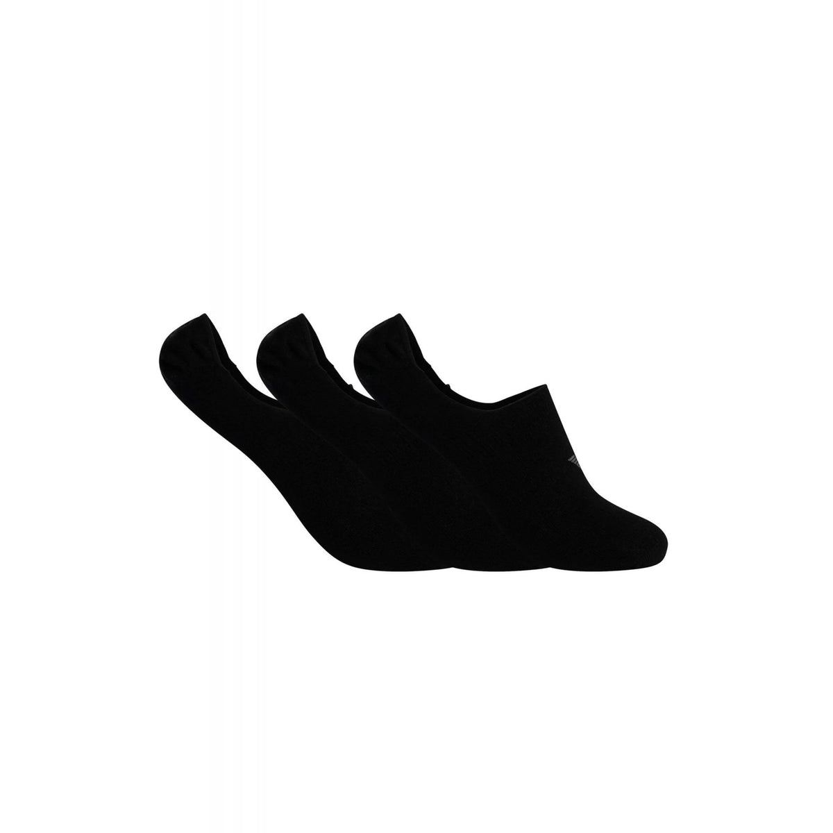 Emporio Armani AF14446 0548 Calza Invisible 3 Pack Logo Ankle Tripack Footie Socks - Black