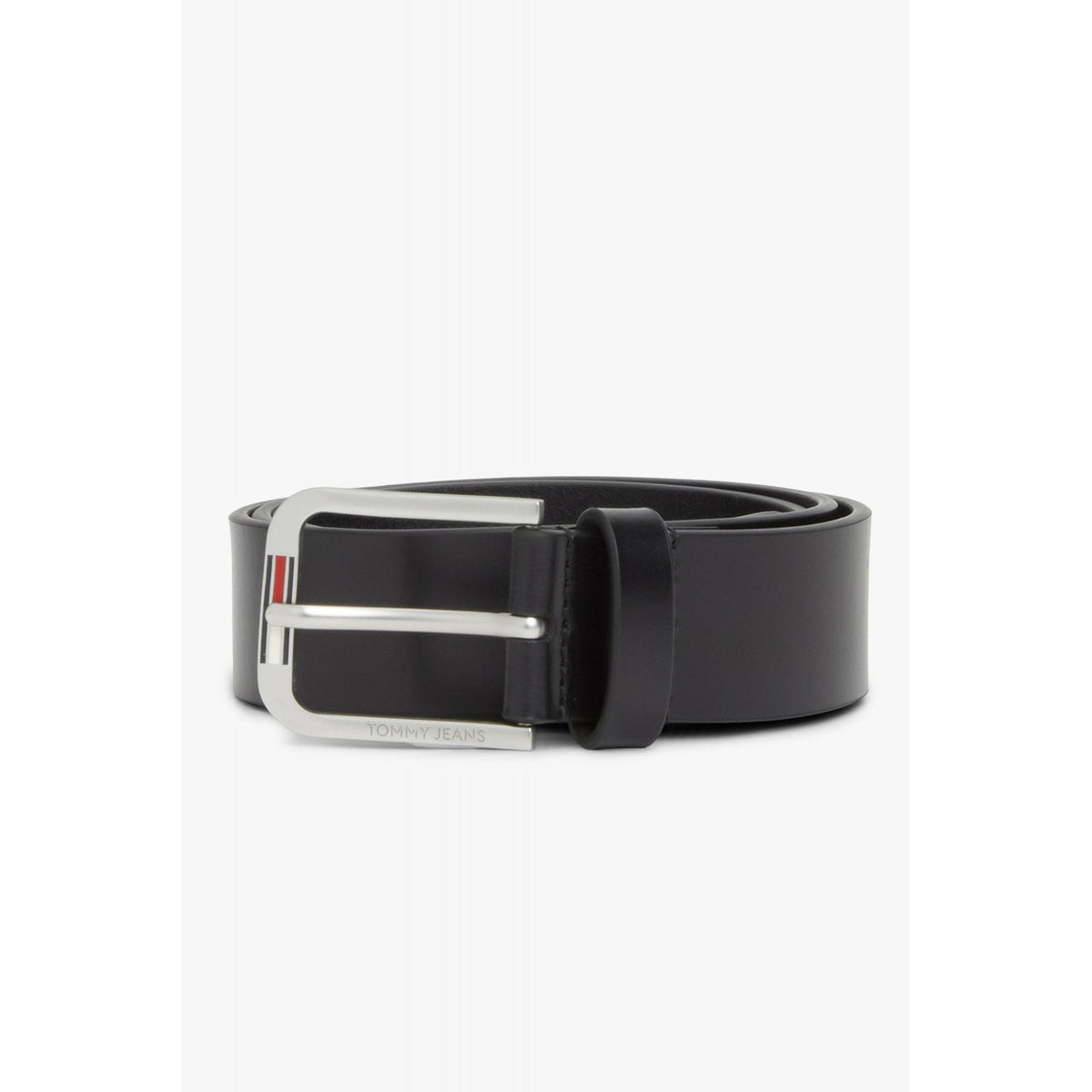 Tommy Jeans | AM0AM14234 Austin Seasonal Embossed Logo Leather Metal Buckle Belt