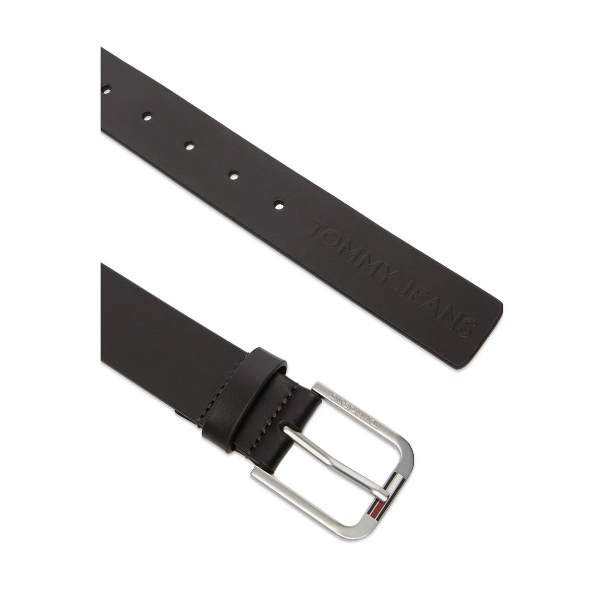Tommy Jeans | AM0AM14234 Austin Seasonal Embossed Logo Leather Metal Buckle Belt