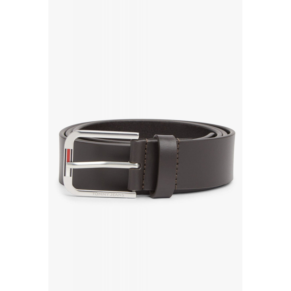 Tommy Jeans | AM0AM14234 Austin Seasonal Embossed Logo Leather Metal Buckle Belt