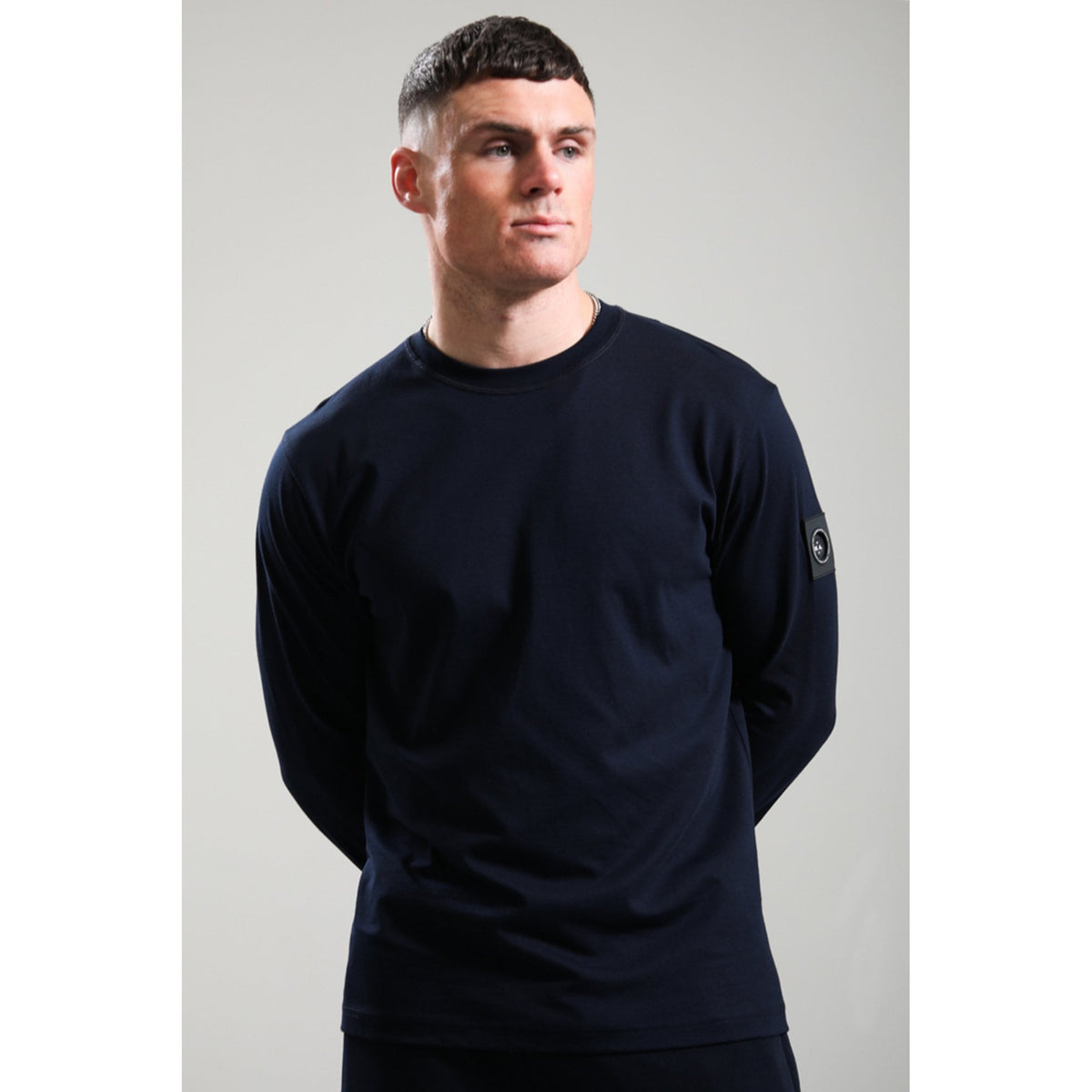 Marshall Artist | 1180 Siren Circle Badge Logo Long Sleeve Top - Navy